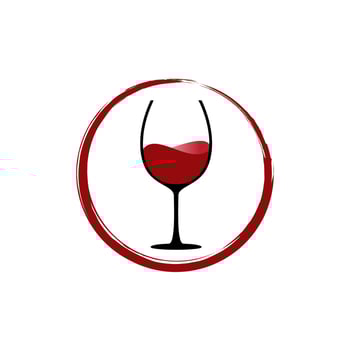circle wine glass red color vector