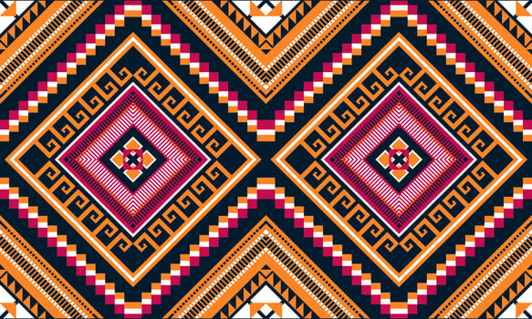 Geometric ethnic oriental pattern traditional Design for background,carpet,wallpaper,clothing,wrapping,Batik,fabric,Vector illustration.embroidery style. vector