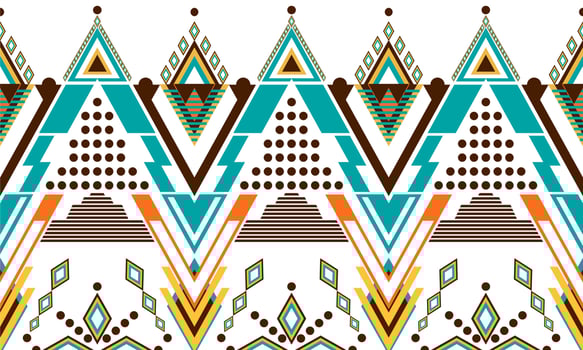 Geometric ethnic oriental pattern traditional Design for background,carpet,wallpaper,clothing,wrapping,Batik,fabric,Vector illustration.embroidery style. vector
