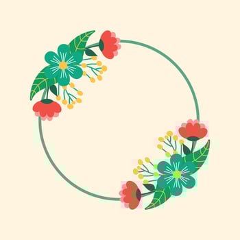 Colorful decorative floral botanical vector design
