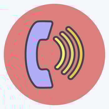 Icon On-going Call. suitable for Education symbol. color mate style. simple design editable. design template vector. simple symbol illustration vector