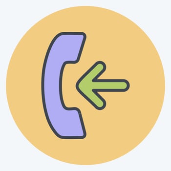 Icon Incoming Call. suitable for Education symbol. color mate style. simple design editable. design template vector. simple symbol illustration vector