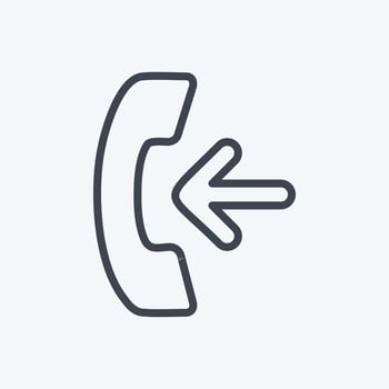 Icon Incoming Call. suitable for Education symbol. line style. simple design editable. design template vector. simple symbol illustration vector