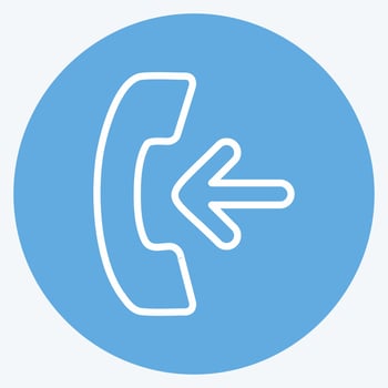 Icon Incoming Call. suitable for Education symbol. blue eyes style. simple design editable. design template vector. simple symbol illustration vector