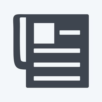 Icon News paper. suitable for Education symbol. glyph style. simple design editable. design template vector. simple symbol illustration vector