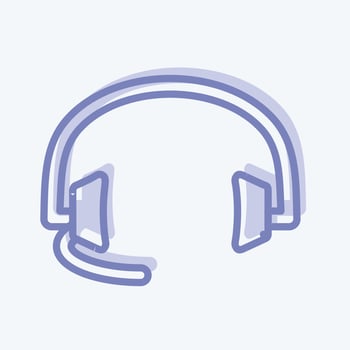 Icon Headphones. suitable for Education symbol. two tone style. simple design editable. design template vector. simple symbol illustration vector