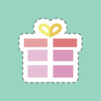 Sticker line cut Special Gift. suitable for Education symbol. simple design editable. design template vector. simple symbol illustration vector
