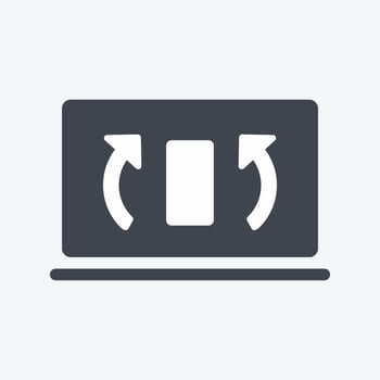 Icon Synchronization. suitable for Education symbol. glyph style. simple design editable. design template vector. simple symbol illustration vector