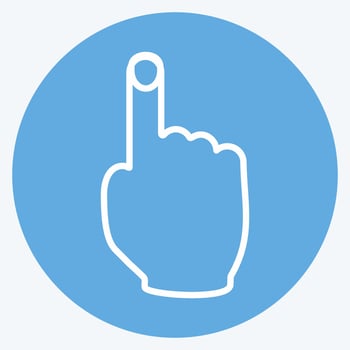Icon Hand Cursor. suitable for Hand Actions symbol. blue eyes style. simple design editable. design template vector. simple symbol illustration vector