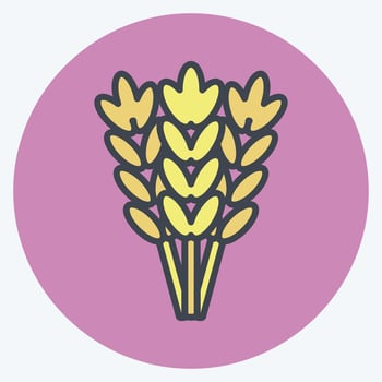 Icon Wheat. suitable for Garden symbol. color mate style. simple design editable. design template vector. simple symbol illustration vector