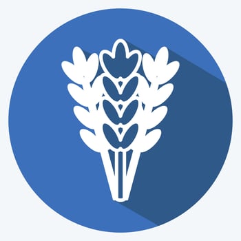 Icon Wheat. suitable for Garden symbol. long shadow style. simple design editable. design template vector. simple symbol illustration vector