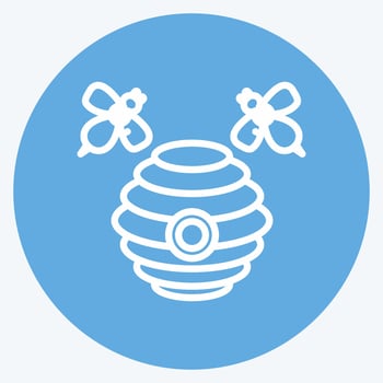 Icon Hive. suitable for Garden symbol. blue eyes style. simple design editable. design template vector. simple symbol illustration vector