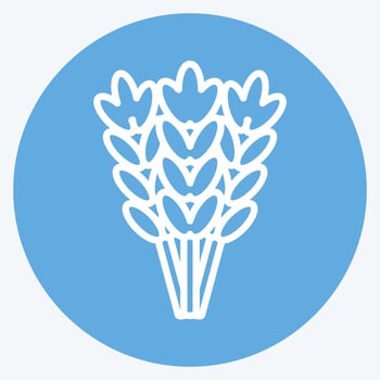 Icon Wheat. suitable for Garden symbol. blue eyes style. simple design editable. design template vector. simple symbol illustration vector