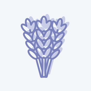 Icon Wheat. suitable for Garden symbol. two tone style. simple design editable. design template vector. simple symbol illustration vector