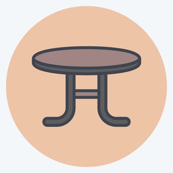 Icon Coffee Table. suitable for Home symbol. color mate style. simple design editable. design template vector. simple symbol illustration vector