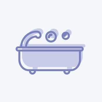 Icon Bath. suitable for Home symbol. two tone style. simple design editable. design template vector. simple symbol illustration vector