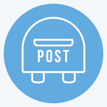 Icon Letterbox. suitable for Home symbol. blue eyes style. simple design editable. design template vector. simple symbol illustration vector