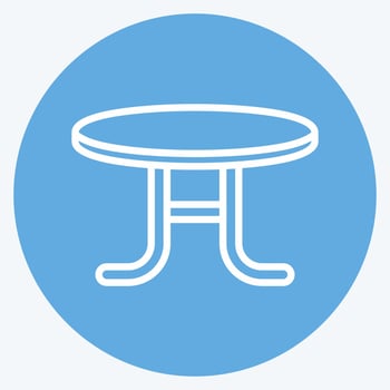 Icon Coffee Table. suitable for Home symbol. blue eyes style. simple design editable. design template vector. simple symbol illustration vector