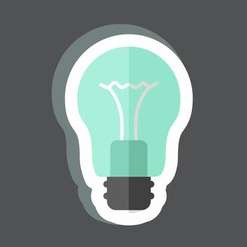 Sticker Light Bulb. suitable for Home symbol. simple design editable. design template vector. simple symbol illustration vector