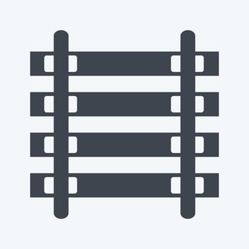 Icon Rails. suitable for Wild West symbol. glyph style. simple design editable. design template vector. simple symbol illustration vector