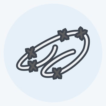 Icon Pointed Wire. suitable for Wild West symbol. color mate style. simple design editable. design template vector. simple symbol illustration vector