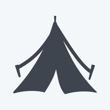 Icon Tent. suitable for Wild West symbol. glyph style. simple design editable. design template vector. simple symbol illustration vector