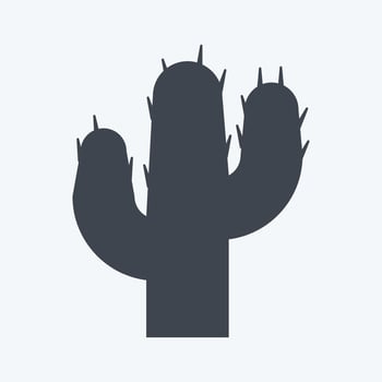 Icon Cactus. suitable for Wild West symbol. glyph style. vector