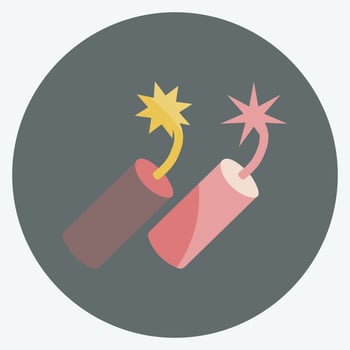 Icon Dynamite. suitable for Wild West symbol. flat style. simple design editable. design template vector. simple symbol illustration vector