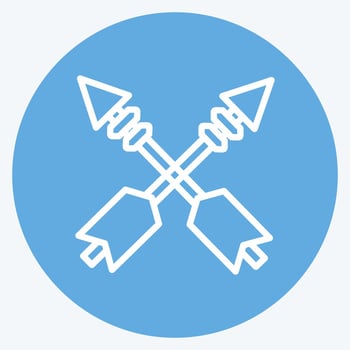 Icon Arrows. suitable for Wild West symbol. blue eyes style. simple design editable. design template vector. simple symbol illustration vector