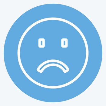 Icon Emoticon Sadness suitable for Emoticon symbol . vector