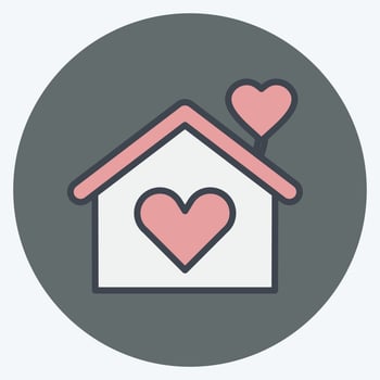 Icon Home. suitable for Wedding symbol. color mate style. simple design editable. design template vector. simple symbol illustration vector