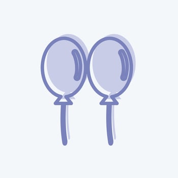 Icon Balloons. suitable for Wedding symbol. two tone style. simple design editable. design template vector. simple symbol illustration vector