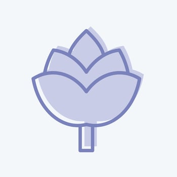 Icon Rose. suitable for Wedding symbol. two tone style. simple design editable. design template vector. simple symbol illustration vector