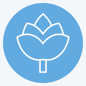 Icon Rose. suitable for Wedding symbol. blue eyes style. simple design editable. design template vector. simple symbol illustration vector