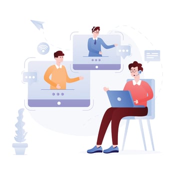 Take a look at this social network flat illustration vector