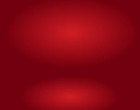 Red 3D room gradient Background. vector