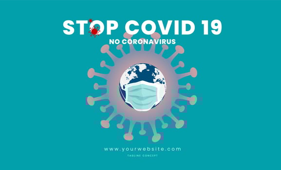 Mask wearing on face for protecting corona virus and COVID 19 vector