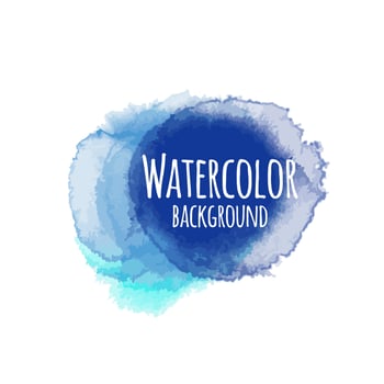 Abstract watercolor background blue color isolated on white color Vector