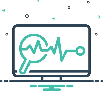 Mix icon for system monitoring vector