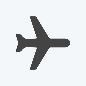 Icon Aeroplane Mode. suitable for Mobile Apps symbol. glyph style. simple design editable. design template vector. simple symbol illustration vector