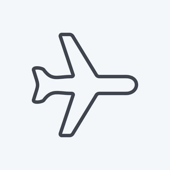 Icon Aeroplane Mode. suitable for Mobile Apps symbol. line style. simple design editable. design template vector. simple symbol illustration vector