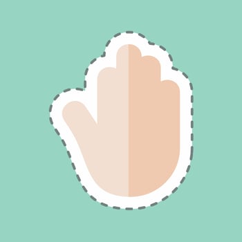 Sticker line cut Accessibility. suitable for Mobile Apps symbol. simple design editable. design template vector. simple symbol illustration vector