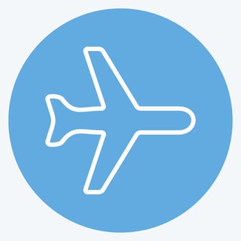 Icon Aeroplane Mode. suitable for Mobile Apps symbol. blue eyes style. simple design editable. design template vector. simple symbol illustration vector