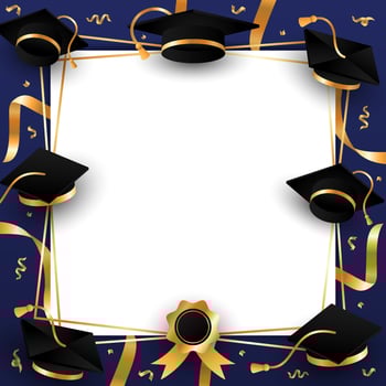 Happy Graduation Background Template vector