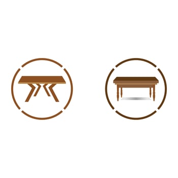 Table vector logo icon object background illustration