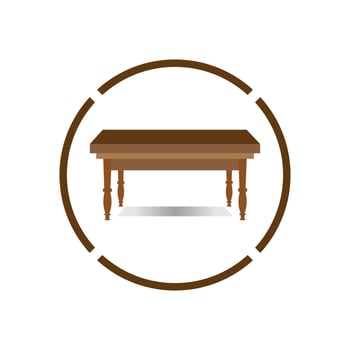 Table vector logo icon object background illustration