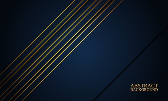 Abstract navy stripes and golden lines background. vector