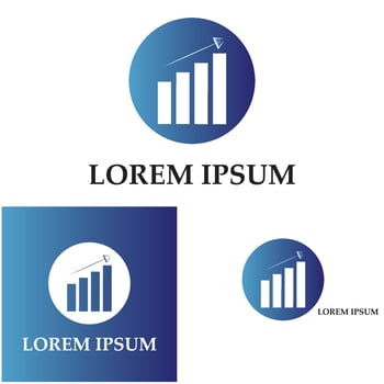 Graph Icon in trendy flat style isolated on white . Chart bar symbol for your web site design  logo  app  UI. vector