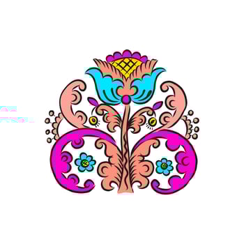 Slavic element folk style vector