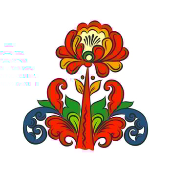 Slavic element folk style vector